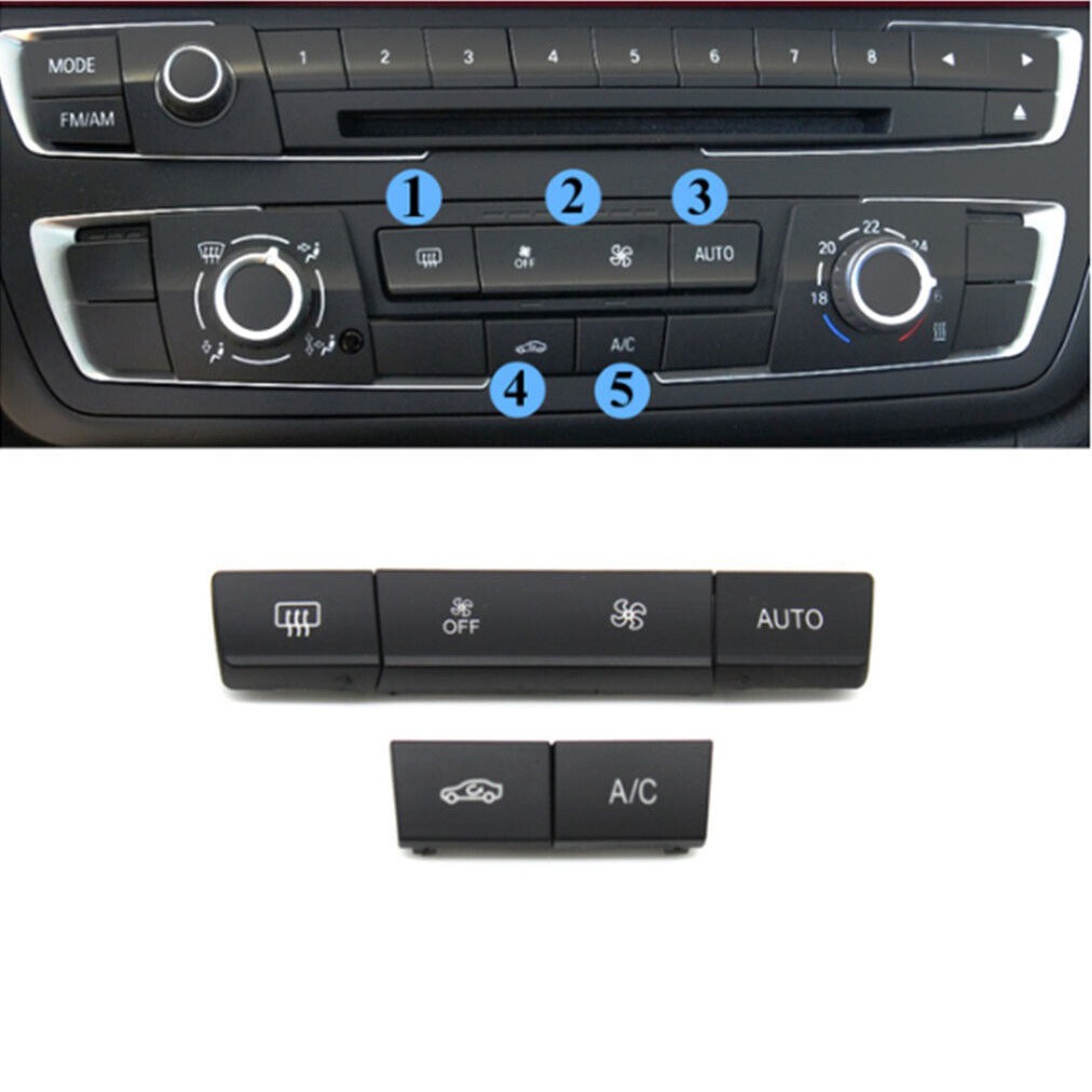 Комплект 5бр бутони за климатик / парно за BMW 1 2 3 4 серия F20 F21 F