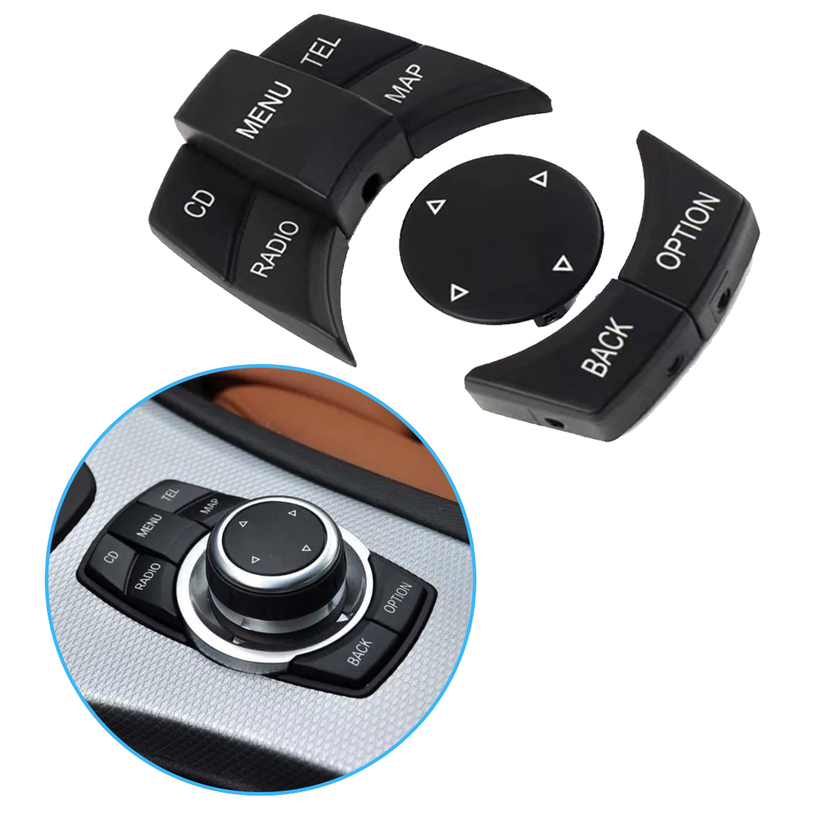 Бутони / копчета за CIC навигация Модел A за BMW 1 3 5 6 серия X1 X5 X