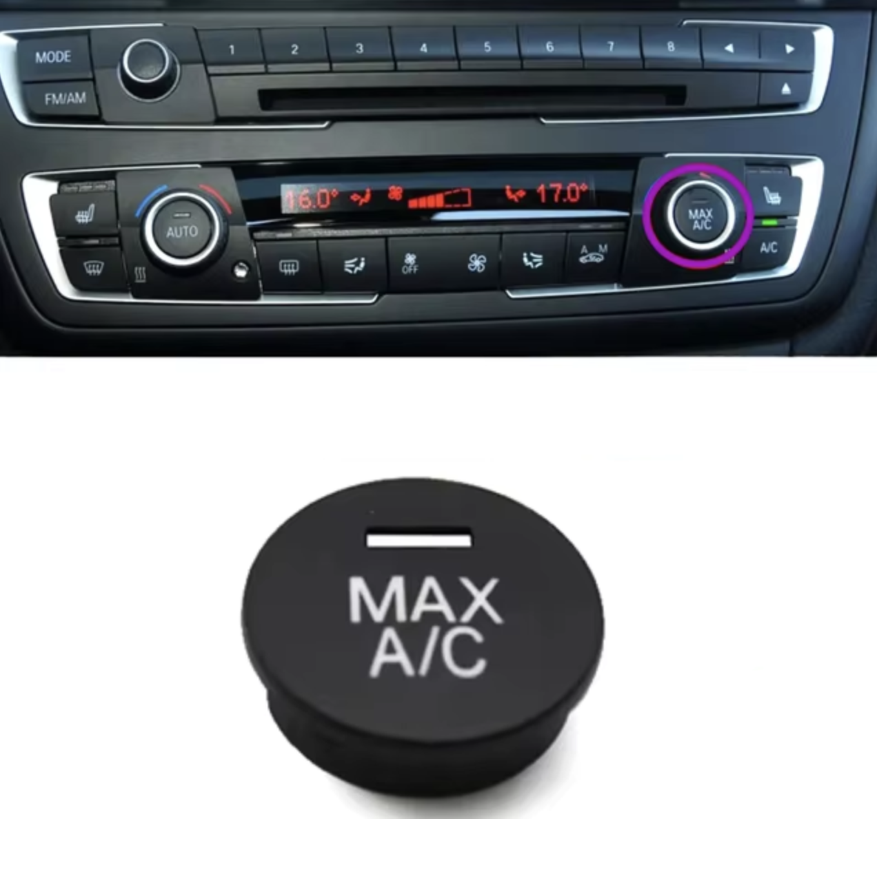 Бутон за климатроник MAX A/C за BMW 1 2 3 4 серия F20 F21 F22 F23 F30 