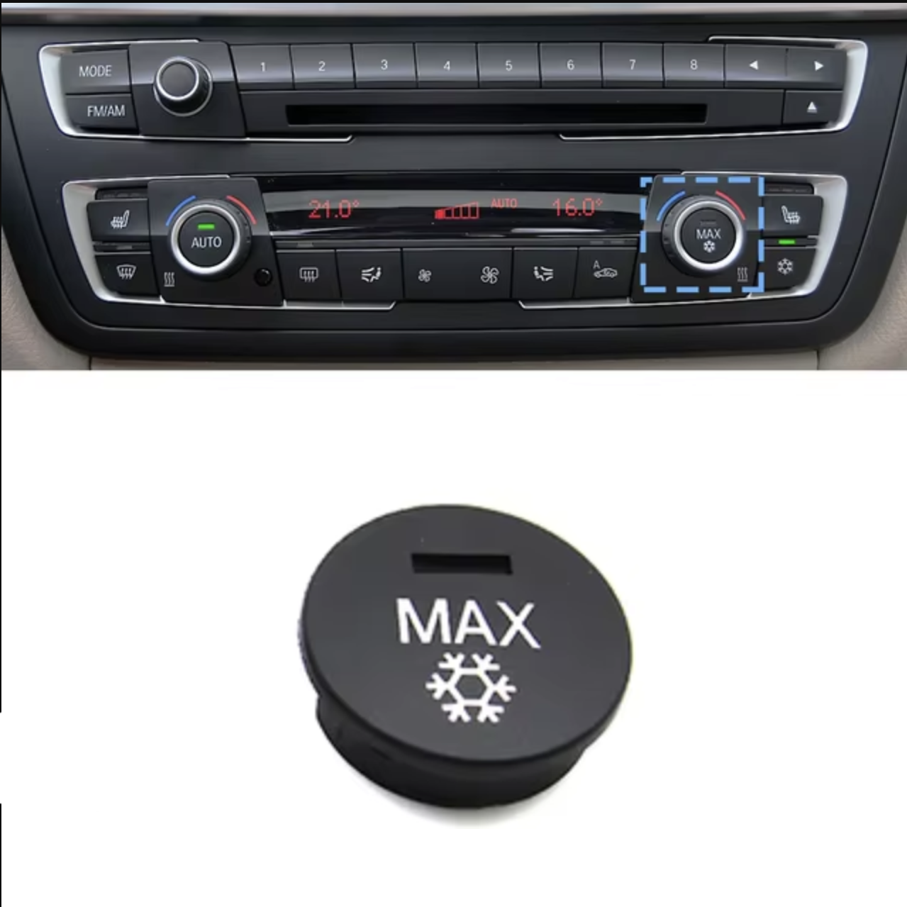 Бутон за климатроник MAX Снежинка за BMW 1 2 3 4 серия F20 F21 F22 F23