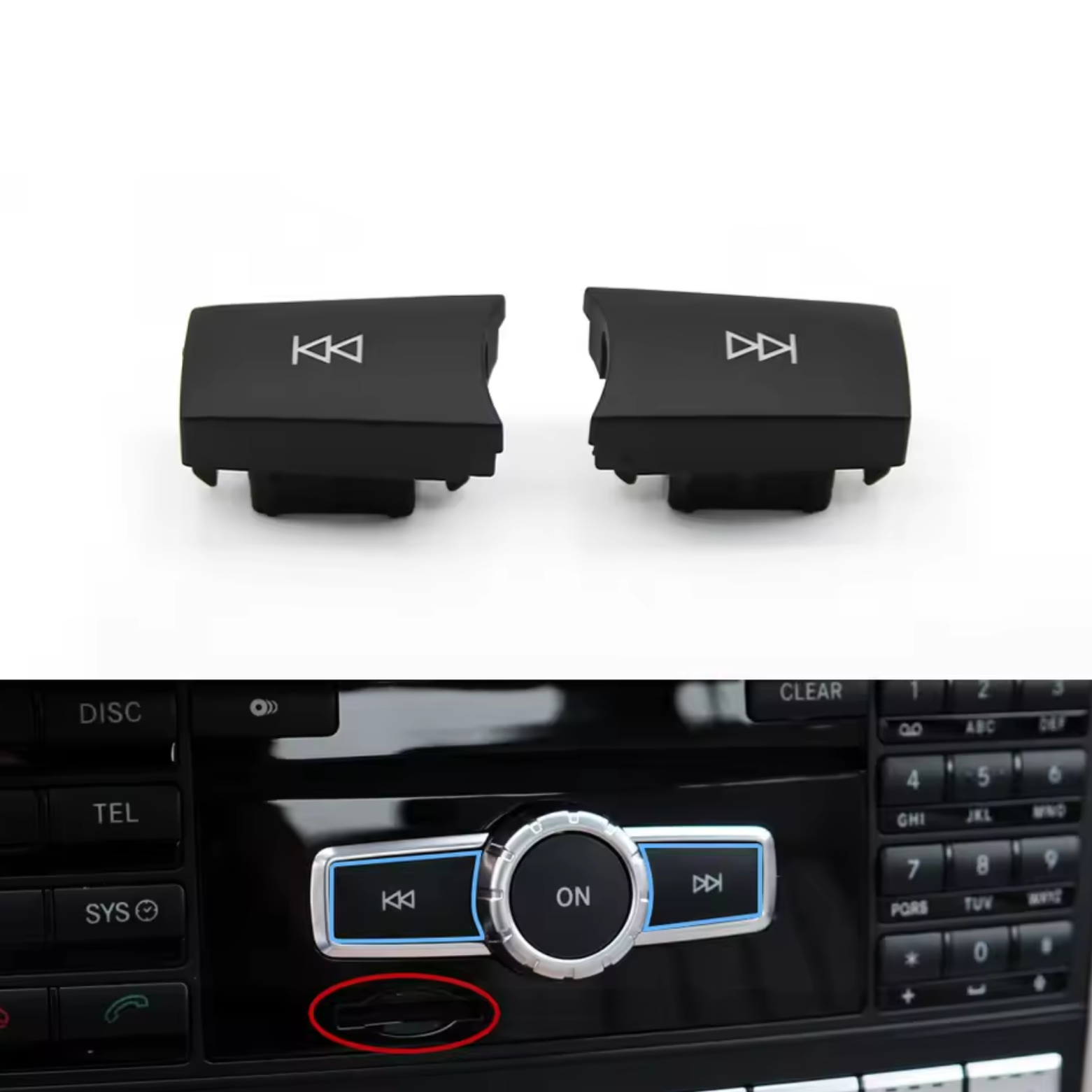 Бутони CD / радио Модел D за Mercedes A B C CLA CLS E GL GLA GLK ML SL
