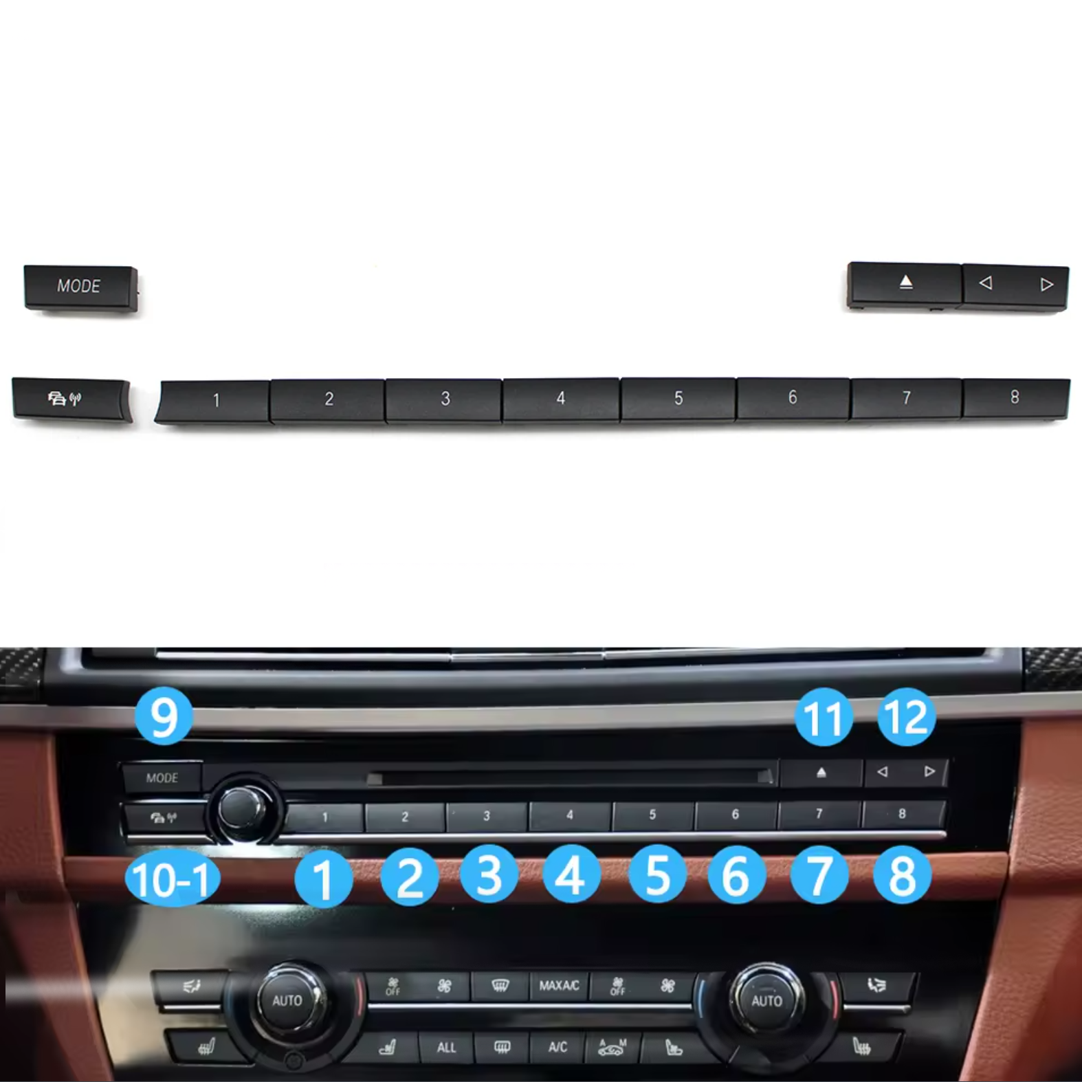 Бутони за радио Модел B на BMW 5 6 7 серия F10 F11 F18 F07 F06 F12 F13
