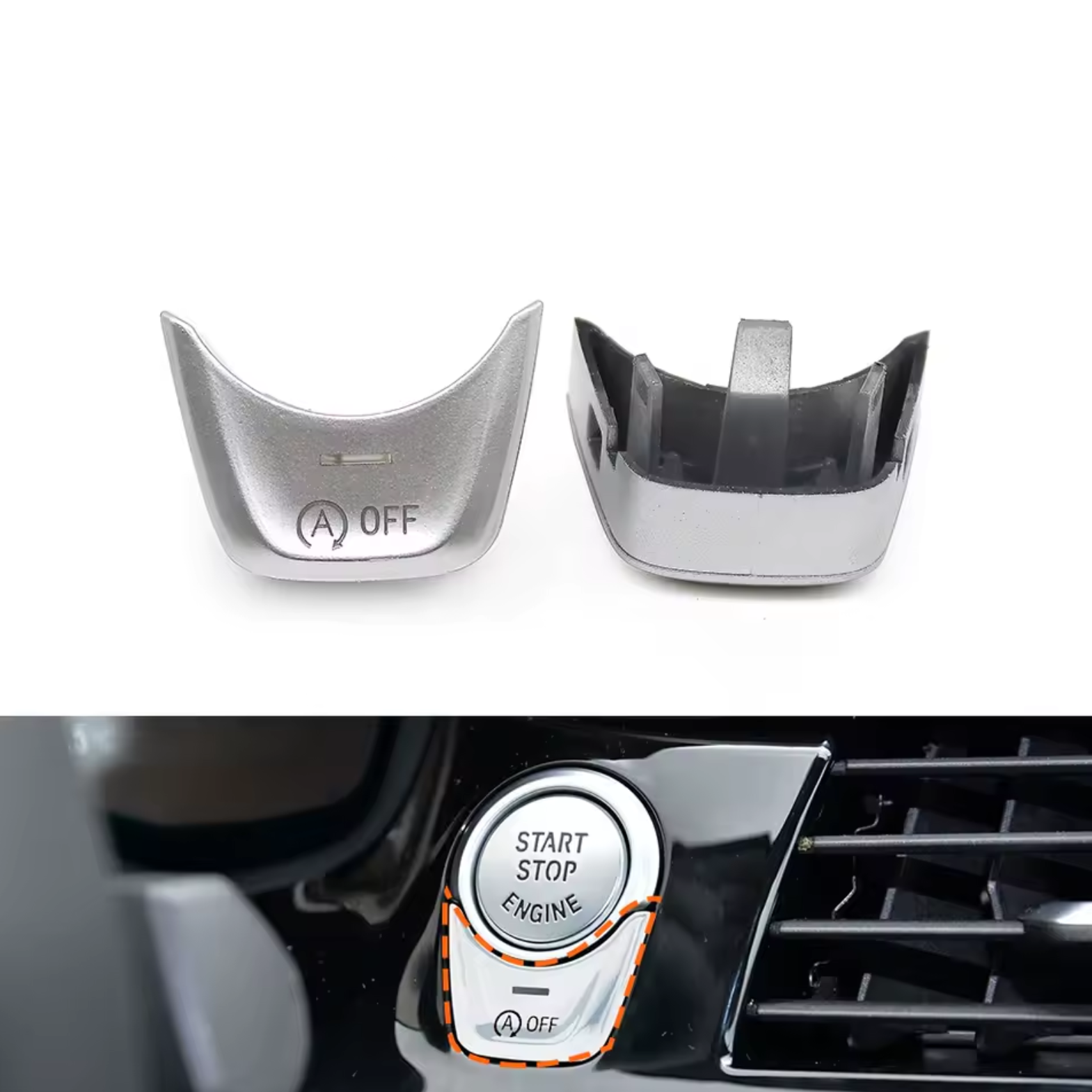 Бутон OFF за старт стоп за BMW G серия 1, 5, 6, 7, X3, X4, сив