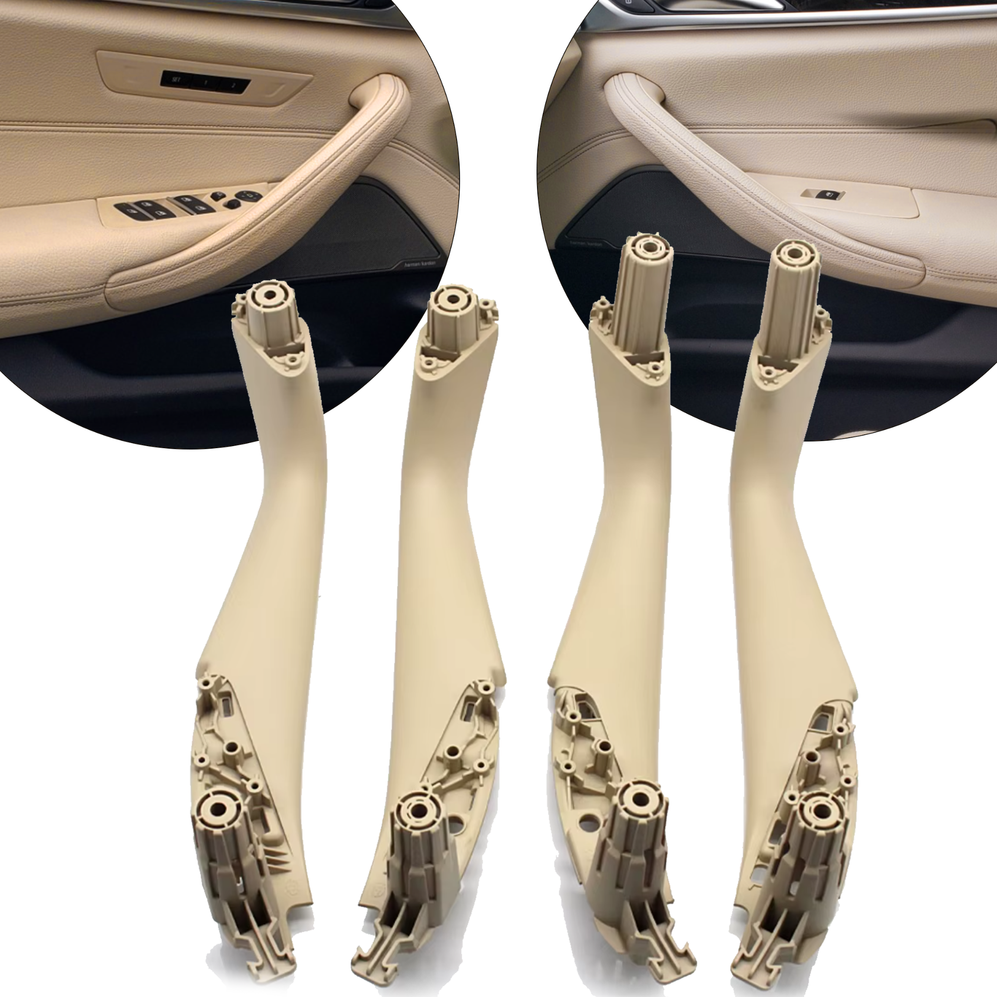 Комплект интериорни дръжки за BMW 5 серия G30 G31 G38 M5 F90, бежови, 