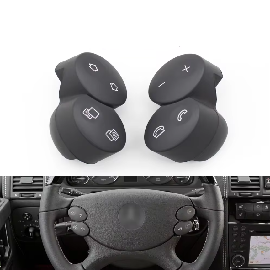Бутони за волан за Mercedes E CLK CLS W209 W211 W219 W463, Тъмно сиво