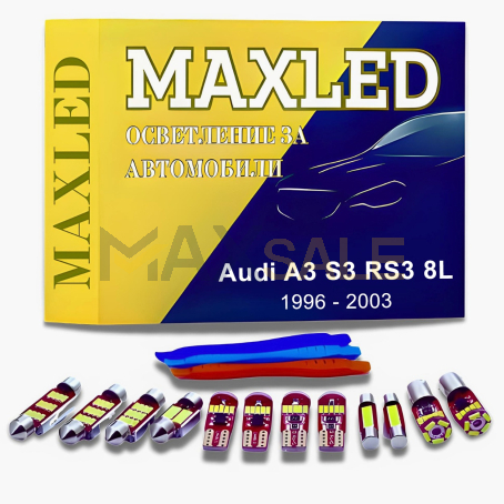 Интериорни LED крушки за Audi A3 S3 RS3 8L 1996-2003, 25бр