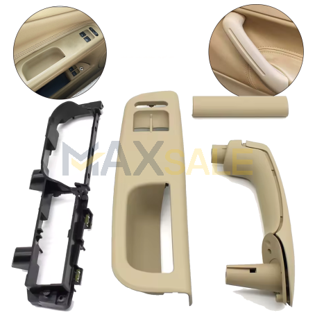 Комплект бежови дръжки за предните врати на VW Golf 4 / Bora / Jetta (1997–2008), за 2 ел. стъкла