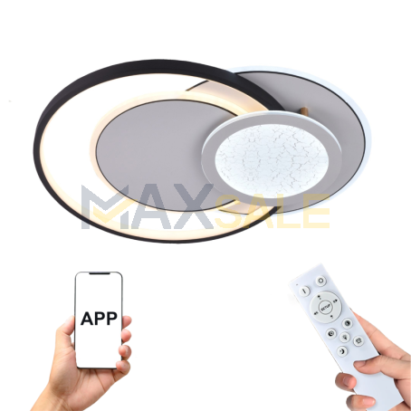 LED абажур с кръгове с дистанционно и мобилно управление