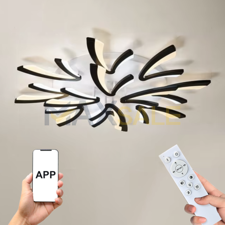LED Полилей / абажур с абстрактен дизайн и Смарт контрол - APP и дистанционно управление