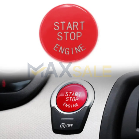 Бленда / копче за старт-стоп бутон с OFF система за BMW F Серия 3 5 7 X F30 F10 F11 F01, Червен