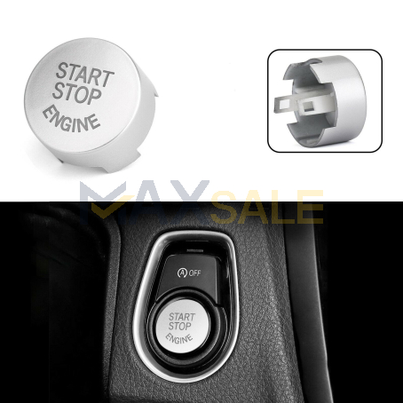 Бленда / копче за старт-стоп бутон с OFF система за BMW F Серия 3 5 7 X F30 F10 F11 F01, Сив
