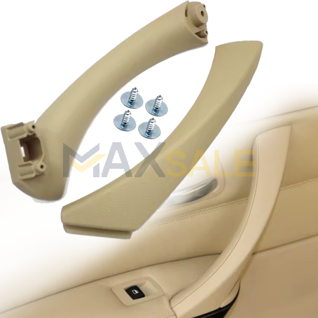 Интериорна лява дръжка за BMW 3 серия E90 E91, бежова, 2 части с крепежи