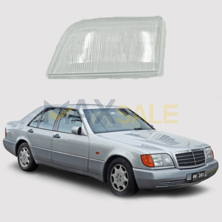 Ляво стъкло за фар на Mercedes-Benz S W140 (96-98)