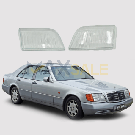 Комплект стъкла за фарове на Mercedes-Benz S class W140 (96-98), ляво и дясно 