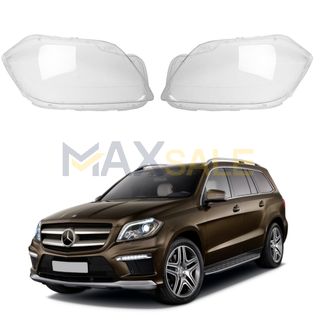 Комплект стъкла за фарове на Mercedes-Benz X166 GL (12-16), ляво и дясно 
