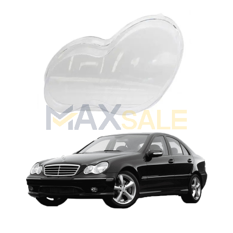 Ляво стъкло за фар на Mercedes-Benz C class W203 (00-07)