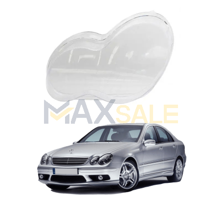 Ляво стъкло за фар на Mercedes-Benz C class W203 (97-01)