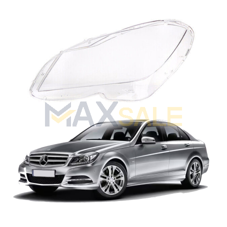 Ляво стъкло за фар на Mercedes-Benz C W204 (11-14)