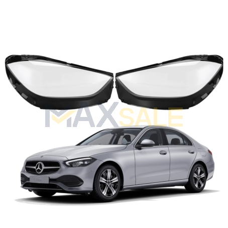 Комплект стъкла за фарове на Mercedes-Benz C class W206 (21-23), ляво и дясно 