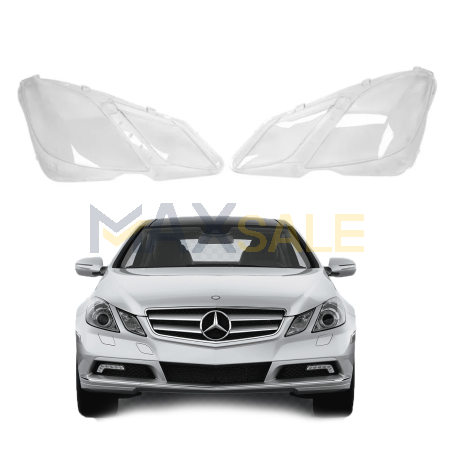 Комплект стъкла за фарове на Mercedes-Benz E class W207 Coupe (09-13), ляво и дясно 