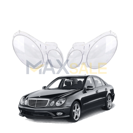 Комплект стъкла за фарове на Mercedes-Benz E class W211 (03-09), ляво и дясно 