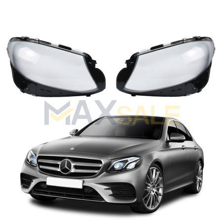 Комплект стъкла за фарове на Mercedes-Benz E class W213 W238 Coupe (2016-2019), ляво и дясно 