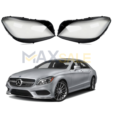 Комплект стъкла за фарове на Mercedes-Benz W218 CLS (15-18), ляво и дясно 