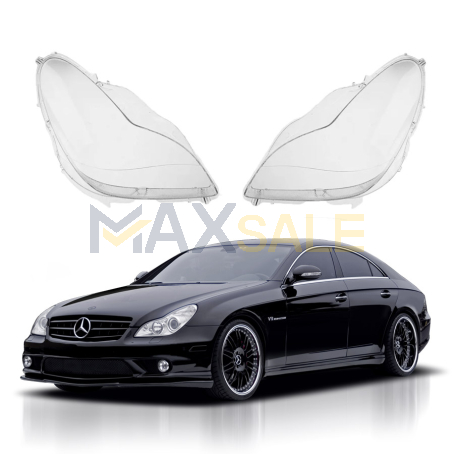 Комплект стъкла за фарове на Mercedes-Benz W219 CLS  (04-09), ляво и дясно 