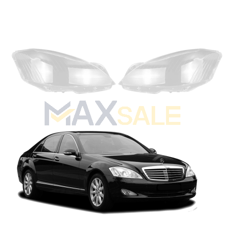Комплект стъкла за фарове на Mercedes-Benz S class W221 (07-09), ляво и дясно 