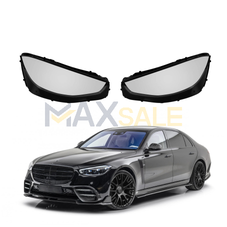 Комплект стъкла за фарове на Mercedes-Benz S class W223 (20-23), ляво и дясно 