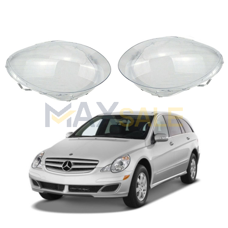 Комплект стъкла за фарове на Mercedes-Benz R class W251 (06-09), ляво и дясно 