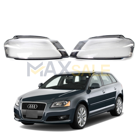 Комплект стъкла за фарове на  Audi A3 8P (09-12), ляво и дясно 