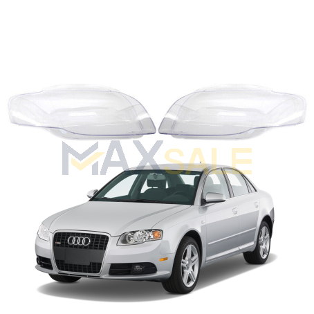 Комплект стъкла за фарове на Audi A4 B7 (04-07), ляво и дясно 