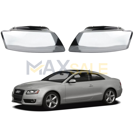 Комплект стъкла за фарове на Audi A5 (09-11), ляво и дясно