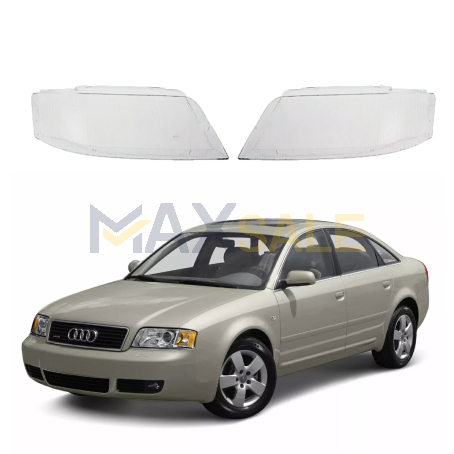 Комплект стъкла за фарове Audi A6 C5 (98-02), ляво и дясно 