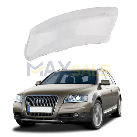 Ляво стъкло за фар Audi A6 C6 (06-11)