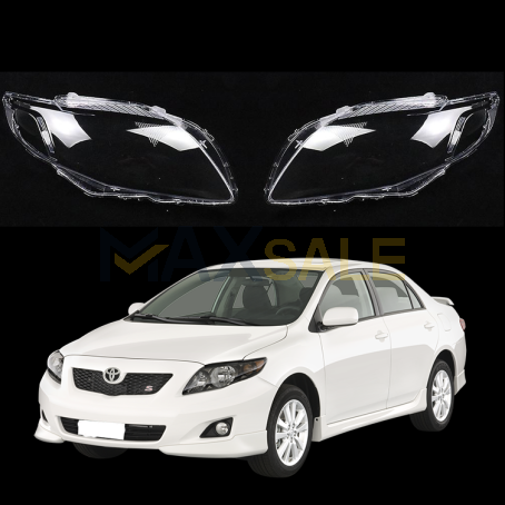 Комплект стъкла за фарове за Toyota Corolla (07-09), ляво и дясно 