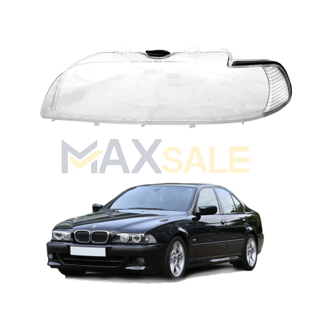 Ляво стъкло за фар за BMW 5 с УПЛЪТНЕНИЯ, 99-03