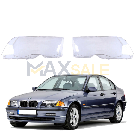 Комплект стъкла за фарове за BMW 3 серия E46 (98-01), ляво и дясно 