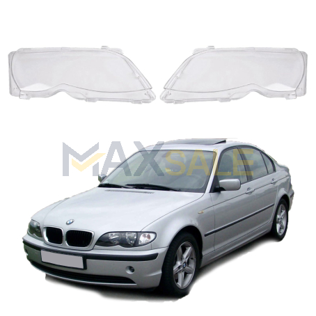 Комплект стъкла за фарове на BMW 3 серия E46 Facelift (02-04), ляво и дясно 