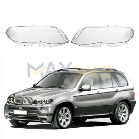 Комплект стъкла за фарове на BMW X5 E53 (04-06), ляво и дясно 