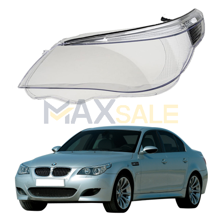 Ляво стъкло за фар с вежди за BMW 5 E60 E61, 2003-2007
