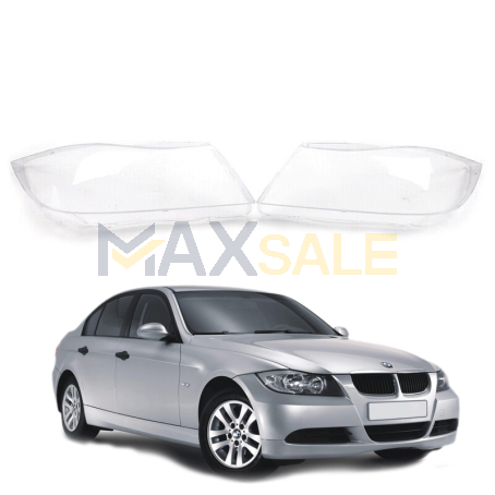 Комплект стъкла / капаци за фарове за BMW 3 Серия E90 E91 (04-07), ляво и дясно 