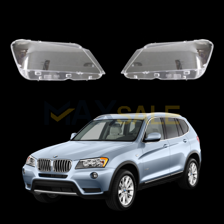 Комплект стъкла / капаци за фарове за BMW X3 F25 (10-14), ляво и дясно 
