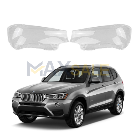 Комплект стъкла / капаци за фарове за BMW X3 X4 F25 F26, (14-18), ляво и дясно 