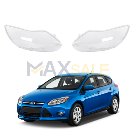 Комплект стъкла / капаци за фарове за Ford Focus, (12-14), ляво и дясно 
