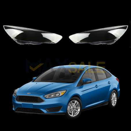 Комплект стъкла / капаци за фарове за Ford Focus, (15-18), ляво и дясно 
