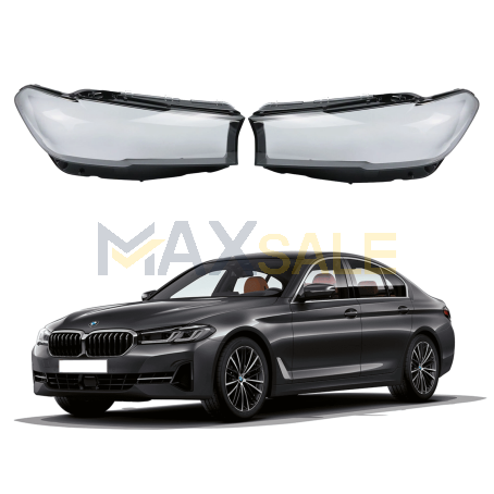Комплект стъкла за фарове на BMW 5 серия G30 G38 Facelift (2020-2022), ляво и дясно 