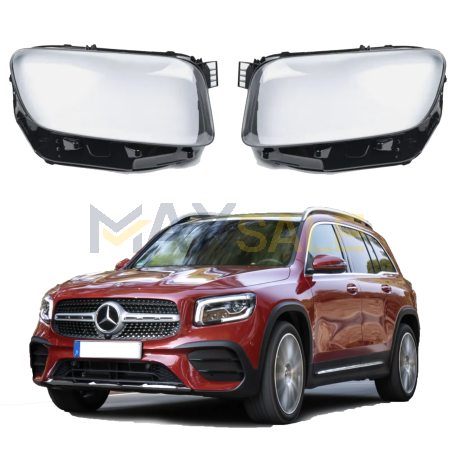 Комплект стъкла / капаци за фарове за Mercedes-Benz GLB W247 (19-21), ляво и дясно 
