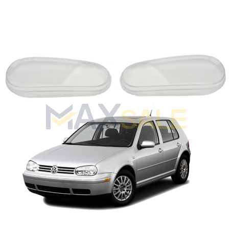Комплект стъкла / капаци за фарове за VW Golf 4 (98-04), ляво и дясно 